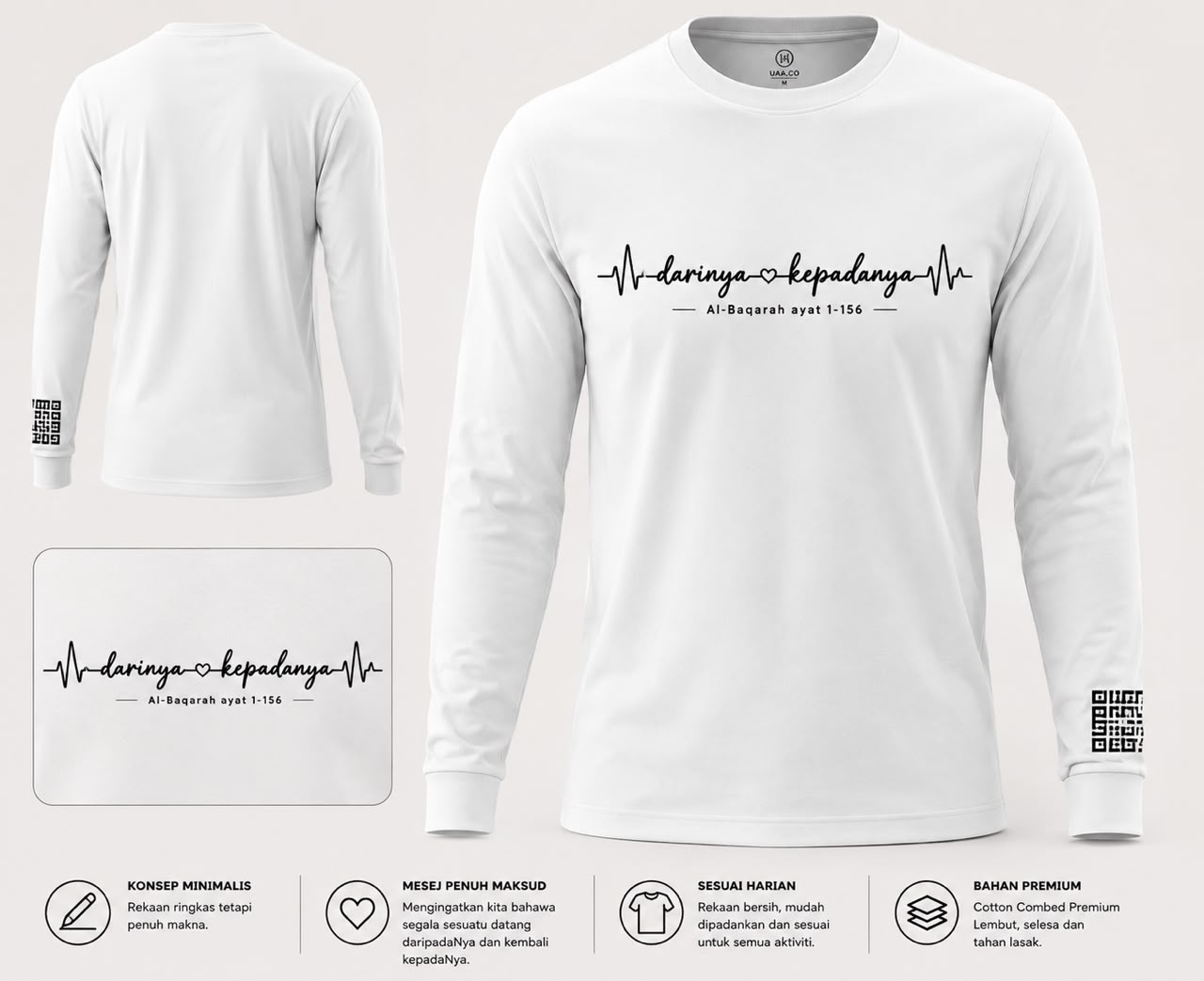 Long Sleeve : DaripadaNya, KepadaNya